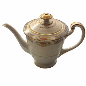 Vintage Rose China 1940’s tea pot with Gold Accents made in Japan.